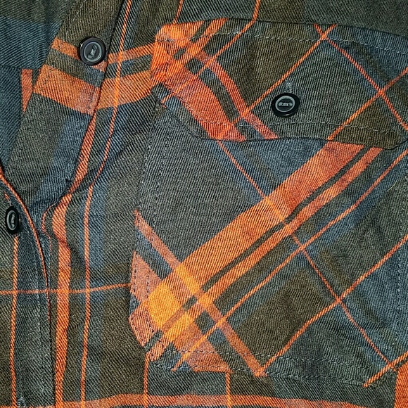 Navy &Burgundy Plaid-•Blue Rain•| ButtonUp Flannel - Picture 5 of 6